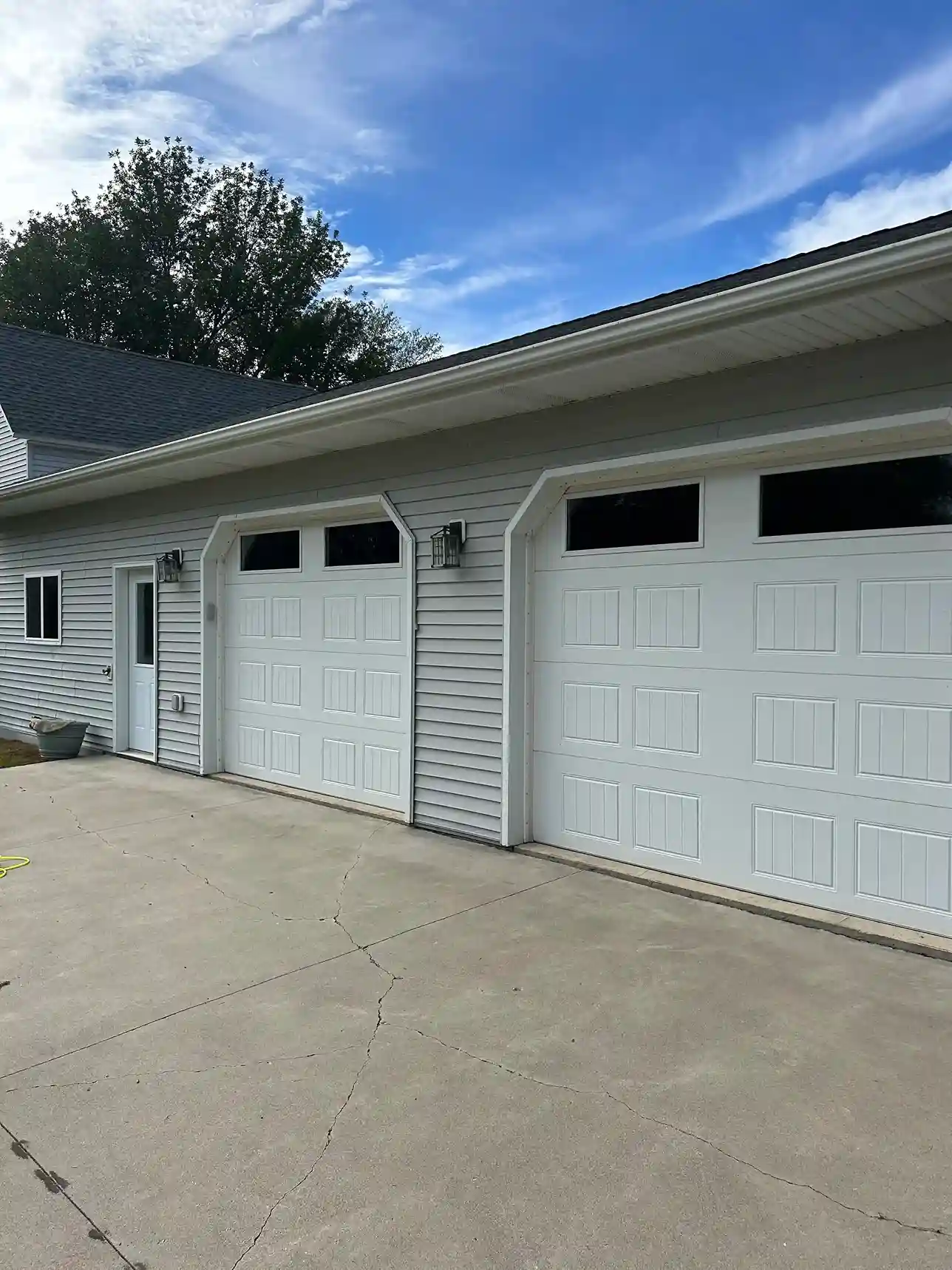 Two-story residential home soft wash siding clean in Stevens County MN