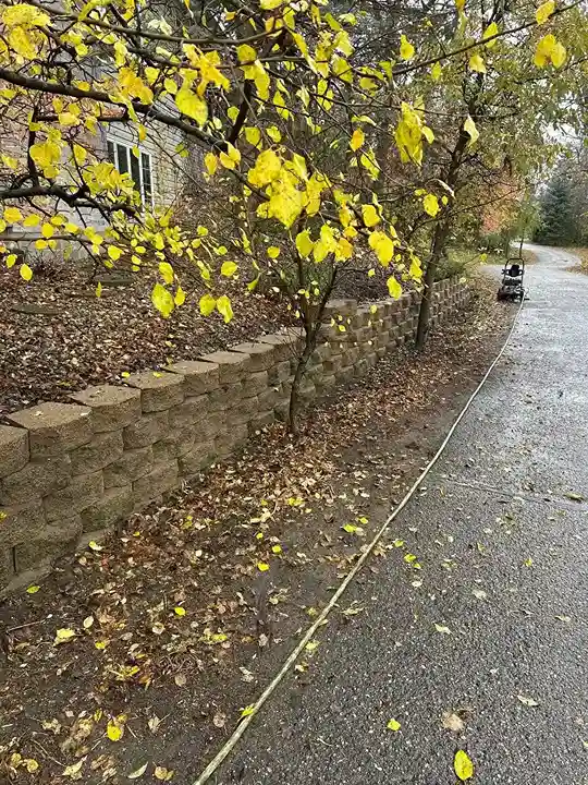Exterior concrete patio pad power washed free of mud and winter grime