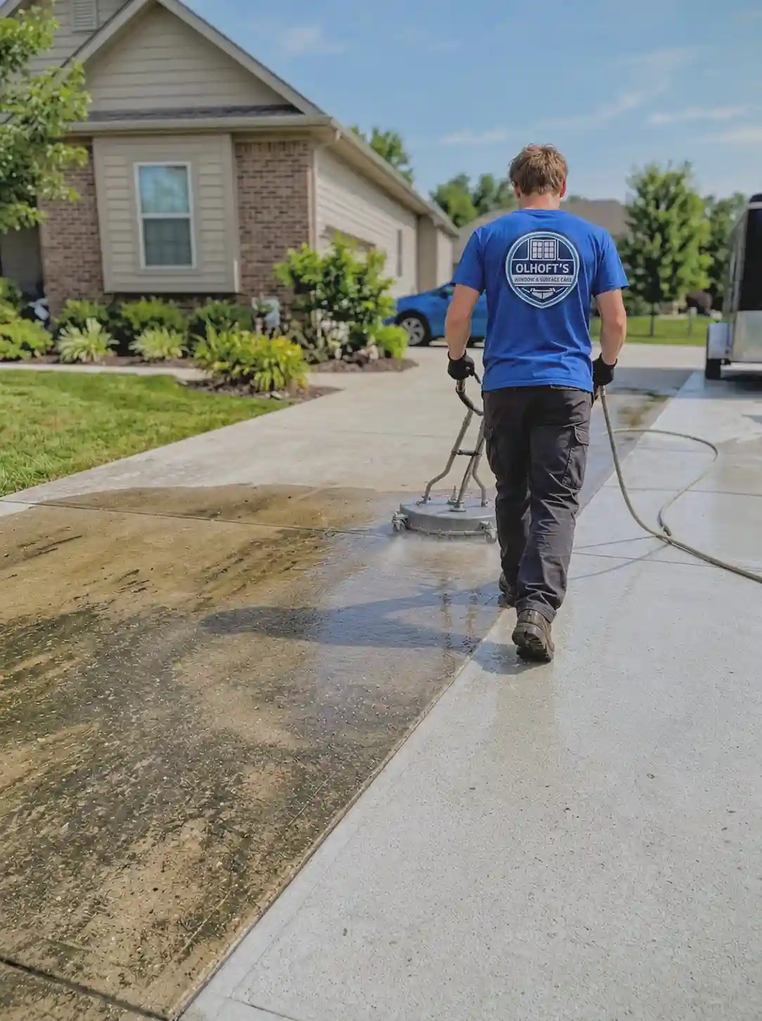 Residential Driveway and Walkway Pressure Washing in Morris MN